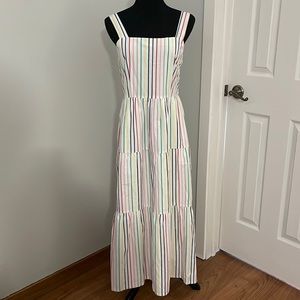 J. Crew Multicolor Striped Maxi Dress